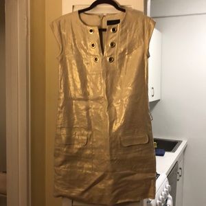 Gold metallic Jcrew dress